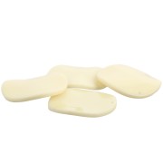 Colgante acrílico ondulado redondo 34 mm - Crudo x1