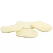 Colgante acrílico ondulado redondo 34 mm - Crudo x1