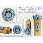 Cuentas de vidrio Piros® by Puca® 2x5 mm - Stardust Amatista x10g