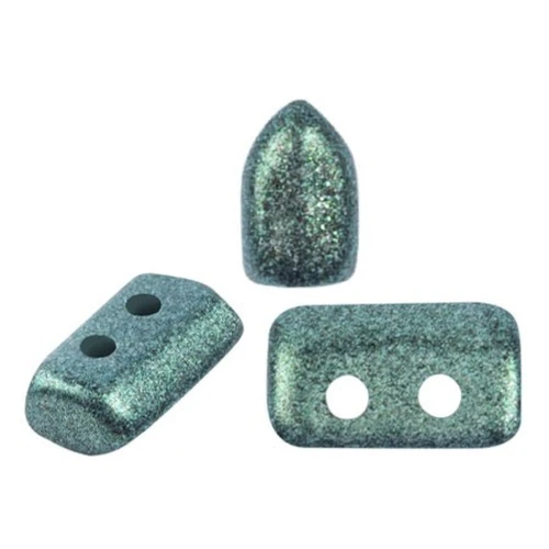 Cuentas de vidrio Piros® by Puca® 2x5 mm - Stardust Verde x10g