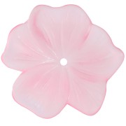 Colgante Flor 23 mm en resina transparente - Rosa mate x1