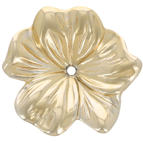Colgante Flor 23 mm en resina opaca - Oro x1
