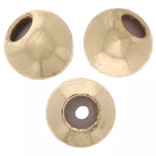 Cuenta de tope de 3 mm con agujero de 0,5 mm - Dorado x10