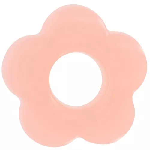 Colgante flor acrílico translúcido 20 mm - Rosa vintage x1