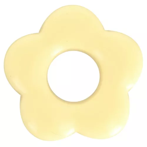 Colgante flor 20 mm en acrílico opaco - Amarillo pastel x1