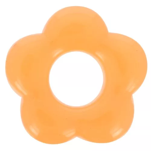 Colgante flor acrílico translúcido 20 mm - Naranja x1