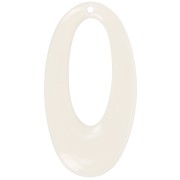 Colgante calado ovalado de resina opaca 47x26 mm - Marfil x1