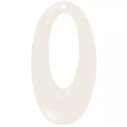 Colgante calado ovalado de resina opaca 47x26 mm - Marfil x1