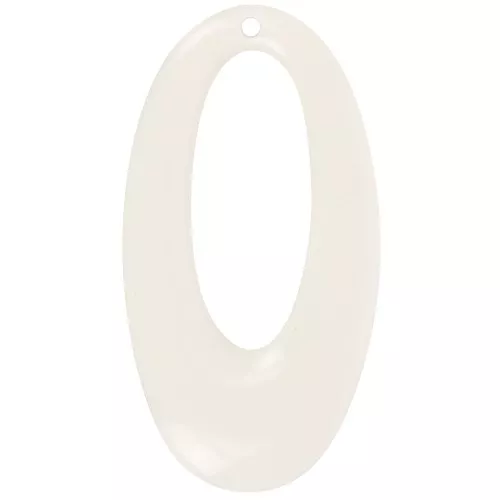 Colgante calado ovalado de resina opaca 47x26 mm - Marfil x1