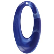 Colgante oval empotrado de resina opaca 47x26 mm - Mármol azul real x1|raw }}