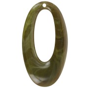 Colgante calado ovalado de resina opaca 47x26 mm - Oliva jaspeada x1|raw }}
