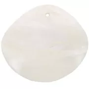 Colgantes rombo de nácar 39x44 mm Natural x2