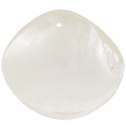 Colgantes rombo de nácar 39x44 mm Natural x2