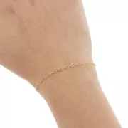 Cadena forçat ovalada de 2,4 mm - Gold filled (oro laminado) x20cm