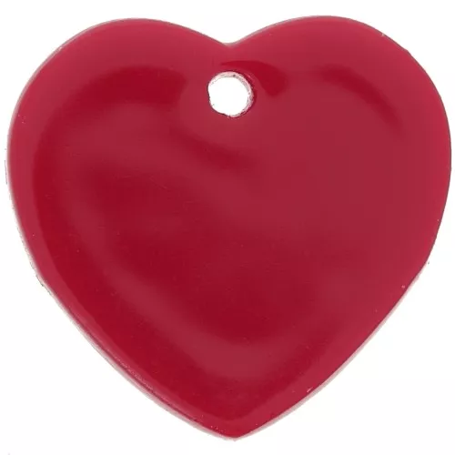 Lentejuela corazón acrílico 15x16,5 mm - Rojo x1