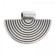 Colgante media anilla 23x35 mm Chapado Plateado envejecido x1|raw }}