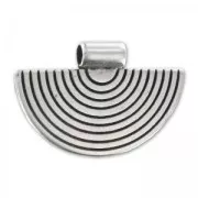 Colgante media anilla 23x35 mm Chapado Plateado envejecido x1