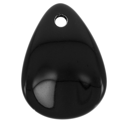 Lentejuelas de pétalos de flores curvados de 17 mm en acrílico - Negro x15