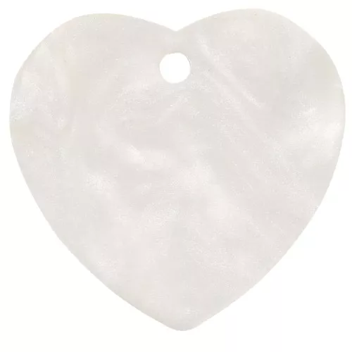 Lentejuela corazón 15x16,5 mm - Blanco nacarado x1