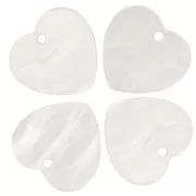 Lentejuela corazón 15x16,5 mm - Blanco nacarado x1