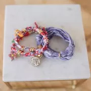 Cuenta flor de cerámica 17 mm - Amarilla x1