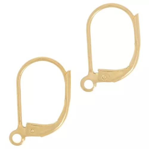 Traviesas con anillo abierto 15 mm - Dorado x4