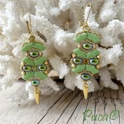 Traviesas con anillo abierto 15 mm - Dorado x4
