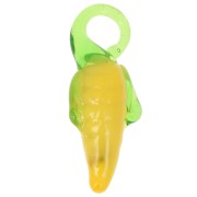 Charm de maíz de cristal 25x7 mm - Amarillo - Verde x4|raw }}