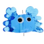 Cuenta de vidrio cangrejo 15x22 mm - Azul x1
