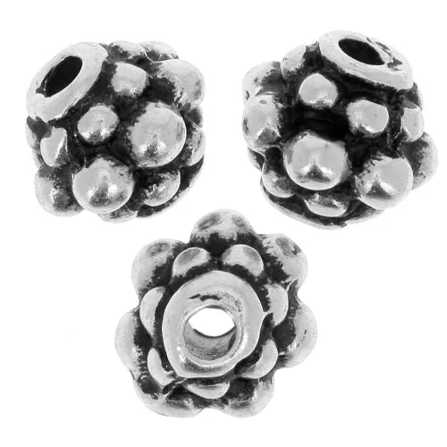 Cuentas de metal 8x9 mm x5