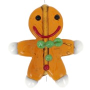 Cuenta de vidrio hombre de jengibre 28x25 mm - Marrón x1