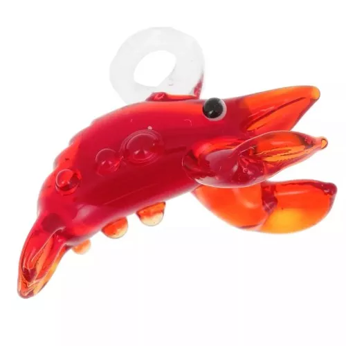 Colgante langosta de cristal 17x26 mm - Rojo x1