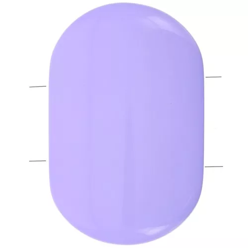 Cuenta rectangular redonda 2 agujeros 27x17 mm en resina opaca - Lavanda x1