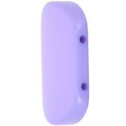 Cuenta rectangular redonda 2 agujeros 27x17 mm en resina opaca - Lavanda x1