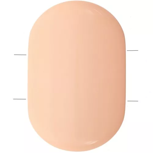 Cuenta rectángulo redondeado 2 agujeros 27x17 mm en resina opaca - Blush x1