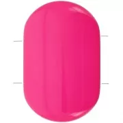 Cuenta de resina opaca 2 agujeros rectángulo redondo 27x17 mm - Rosa oscuro x1