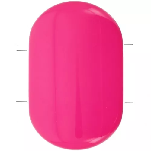 Cuenta de resina opaca 2 agujeros rectángulo redondo 27x17 mm - Rosa oscuro x1