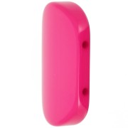 Cuenta de resina opaca 2 agujeros rectángulo redondo 27x17 mm - Rosa oscuro x1