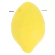 Cuenta Limón en vidrio checo 14x9 mm - Amarillo opaco x6