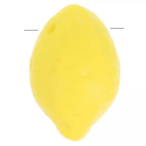 Cuenta Limón en vidrio checo 14x9 mm - Amarillo opaco x6