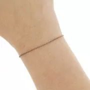 Cadena de eslabones de 1 mm cobre antiguo x1m