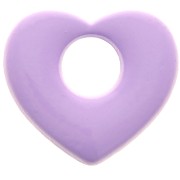 Colgante corazón latón 16x18 mm - Lilac x1