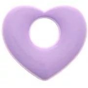 Colgante corazón latón 16x18 mm - Lilac x1