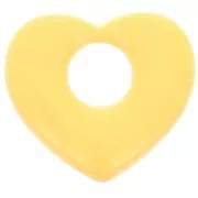Colgante corazón latón 16x18 mm - Amarillo x1