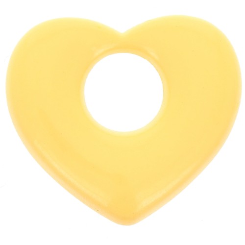 Colgante corazón latón 16x18 mm - Amarillo x1