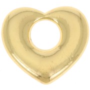 Colgante corazón latón 16x18 mm - Dorado x1|raw }}