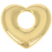 Colgante corazón latón 16x18 mm - Dorado x1