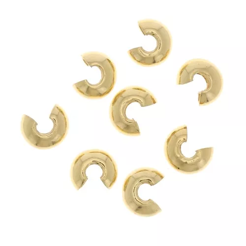 Máscaras de perlas para aplastar 3 mm - Oro x50