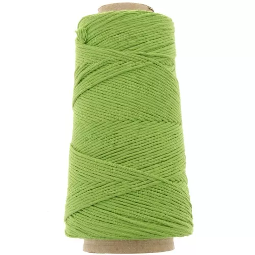 Carrete de cordón de algodón orgánico Détox XL macramé de algodón peinado - Verde hierba x200 m