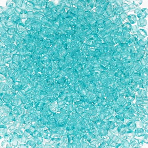 Cuentas de Rocalla Preciosa 11/0 de 2 mm - Solgel - Azul verdoso 2, cristal teñido, 20 g